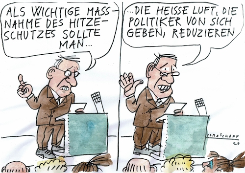 Cartoon: Hitze (medium) by Jan Tomaschoff tagged hitze,politiker,hitze,politiker