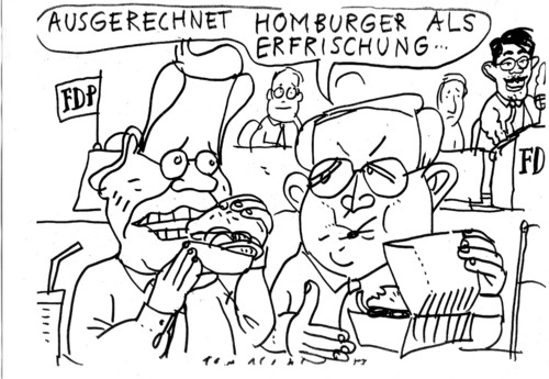 Cartoon: Homburger homburg fdp (medium) by Jan Tomaschoff tagged homburger,homburger,homburg,westerwelle,fdp