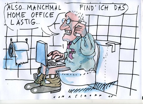 Cartoon: home office (medium) by Jan Tomaschoff tagged aerbeitswelt,freizeit,home,office,aerbeitswelt,freizeit,home,office