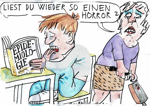 Cartoon: Horror (medium) by Jan Tomaschoff tagged corna,epidemien,corna,epidemien