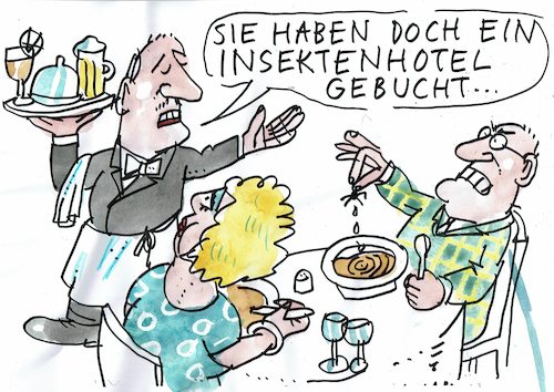 Cartoon: Hotel (medium) by Jan Tomaschoff tagged reisen,umwelt,insekten,reisen,umwelt,insekten