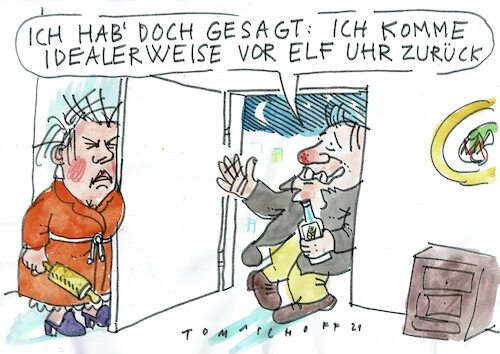 Cartoon: Idealerweise (medium) by Jan Tomaschoff tagged ampelkoalition,kohleausstieg,versprechen,ampelkoalition,kohleausstieg,versprechen