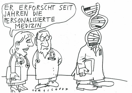 Cartoon: individuallisierte Medizin (medium) by Jan Tomaschoff tagged genetik,dna,individuakllisierte,medizin,genetik,dna,individuakllisierte,medizin