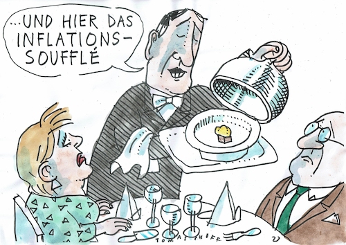 Cartoon: Inflation (medium) by Jan Tomaschoff tagged geld,inflation,preise,geld,inflation,preise