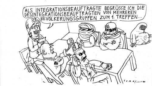 Cartoon: Integration (medium) by Jan Tomaschoff tagged integration
