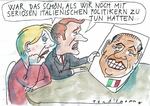 Cartoon: Italien (medium) by Jan Tomaschoff tagged populismus,italien,populismus,italien