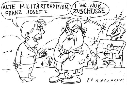 Cartoon: Jung (medium) by Jan Tomaschoff tagged verteidigung,arbeit,jung