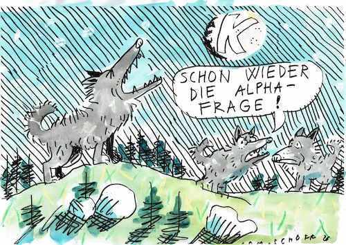 Cartoon: K (medium) by Jan Tomaschoff tagged kanzlerkandidatur,alphatiere,kanzlerkandidatur,alphatiere
