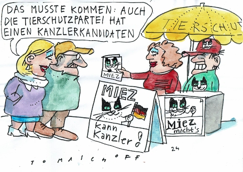 Cartoon: K Frage (medium) by Jan Tomaschoff tagged wahlkampf,kanzlerkandidaten,parteien,wahlkampf,kanzlerkandidaten,parteien