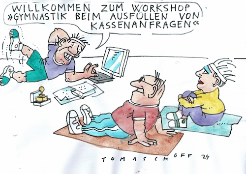 Cartoon: Kassenanfragen (medium) by Jan Tomaschoff tagged gesundheit,ärzte,krankenkassen,bürokratie,gesundheit,ärzte,krankenkassen,bürokratie