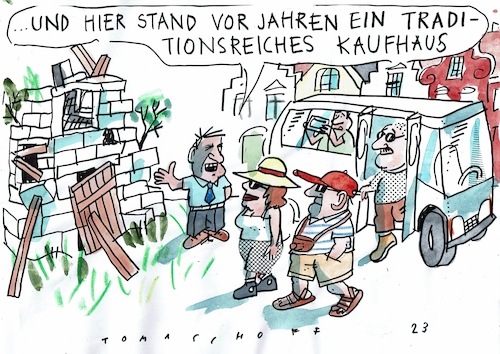 Cartoon: Kaufhaus (medium) by Jan Tomaschoff tagged kaufhaus,pleite,kaufhaus,pleite