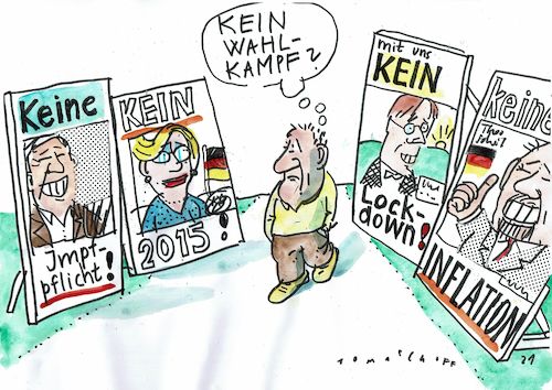 Cartoon: keins (medium) by Jan Tomaschoff tagged wahlkampt,2015,inflation,lockdown,wahlkampt,2015,inflation,lockdown
