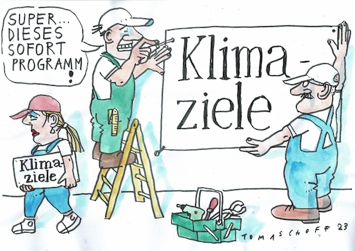 Cartoon: Klimaziele (medium) by Jan Tomaschoff tagged klima,politiker,versprechen,klima,politiker,versprechen