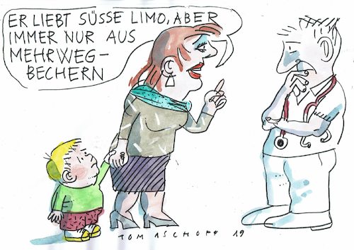 Cartoon: korrekt (medium) by Jan Tomaschoff tagged zucker,übergewicht,umwelt,zucker,übergewicht,umwelt