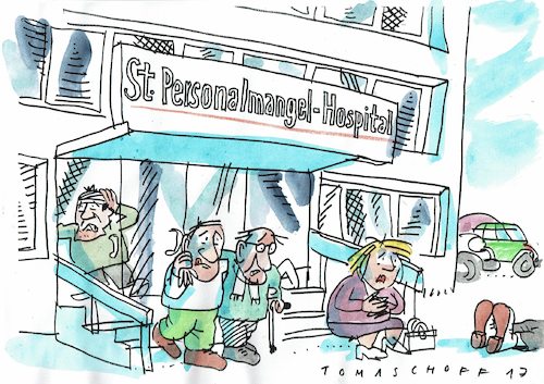 Cartoon: Krankenhaus (medium) by Jan Tomaschoff tagged personalmangen,krankenhaus,gesundheit,personalmangen,krankenhaus,gesundheit