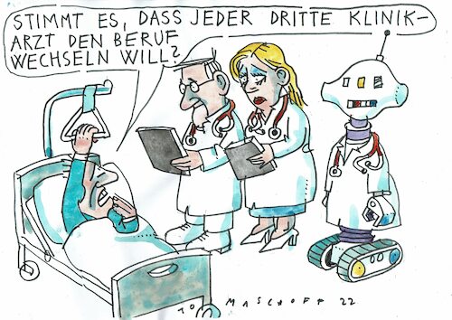 Cartoon: Krankenhausarzt (medium) by Jan Tomaschoff tagged äeztemangel,krankenhaus,berufsstress,äeztemangel,krankenhaus,berufsstress