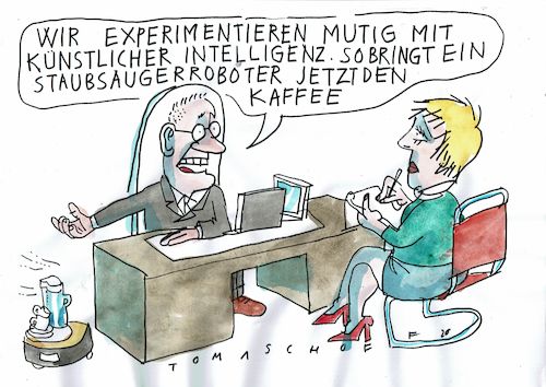 Cartoon: künstliche Intelligenz (medium) by Jan Tomaschoff tagged digitalisierung,roboter,künstliche,intelligenz,digitalisierung,roboter,künstliche,intelligenz