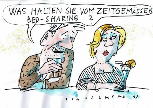 Cartoon: Liebe (medium) by Jan Tomaschoff tagged flirt,date,flirt,date