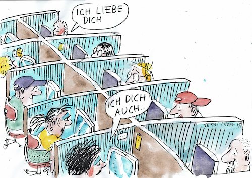 Cartoon: Liebe (medium) by Jan Tomaschoff tagged liebe,job,vereinsamung,liebe,job,vereinsamung