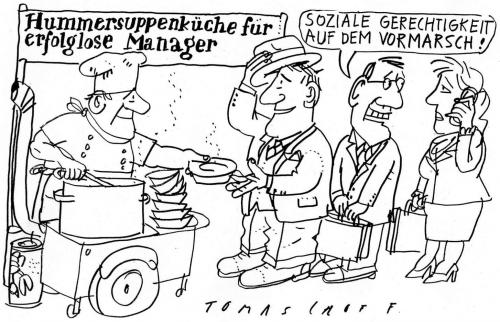 Cartoon: Lobster Soup (medium) by Jan Tomaschoff tagged hummer,suppe,armut,poverty