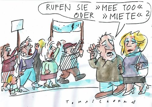 Cartoon: ma too (medium) by Jan Tomaschoff tagged demo,missbrauch,gender,mieten,demo,missbrauch,gender,mieten