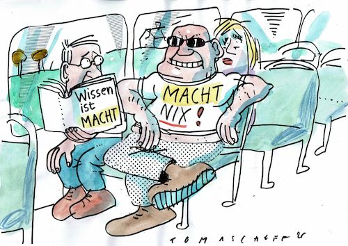 Cartoon: Macht (medium) by Jan Tomaschoff tagged wissen,fairness,macht,wissen,fairness,macht