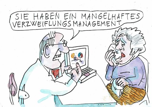 Cartoon: Management (medium) by Jan Tomaschoff tagged psyche,empathie,trost,psyche,empathie,trost