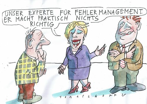 Cartoon: Management (medium) by Jan Tomaschoff tagged fehler,management,fehler,management