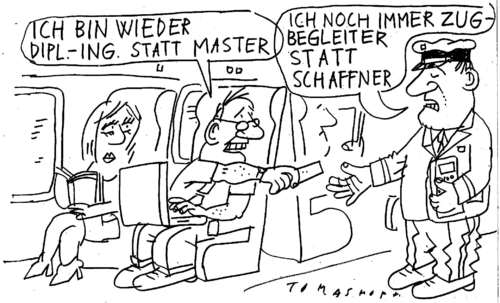 Cartoon: Master (medium) by Jan Tomaschoff tagged masterstudiengänge