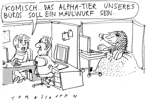 Cartoon: Maulwurf (medium) by Jan Tomaschoff tagged maulwurf