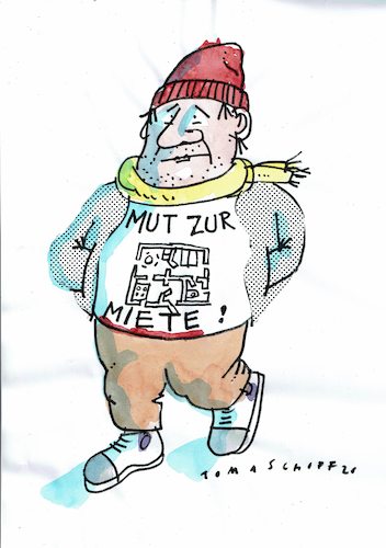 Cartoon: Miete (medium) by Jan Tomaschoff tagged miete,wohnungsmangel,miete,wohnungsmangel