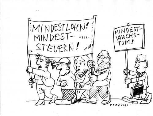 Cartoon: Mindestwachstum! (medium) by Jan Tomaschoff tagged wachstum,konjunktur,rezession