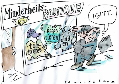 Cartoon: Minedrheit (medium) by Jan Tomaschoff tagged minderheitsregierung,wahlen,bundestag,minderheitsregierung,wahlen,bundestag
