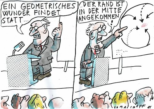 Cartoon: Mitte der Gesellschaft (medium) by Jan Tomaschoff tagged radikalitätä,toleranz,vielfalt,radikalitätä,toleranz,vielfalt