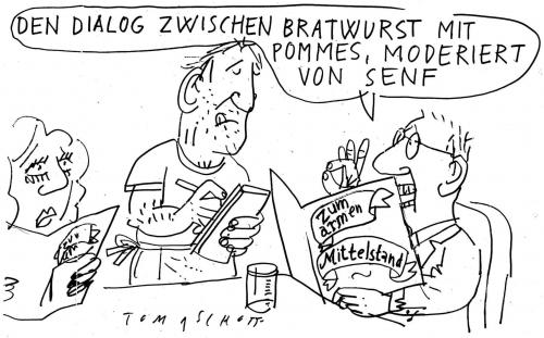Cartoon: Mittelstand (medium) by Jan Tomaschoff tagged mittelstand,insolvenzen,armutsgrenze,arm,reich,schere