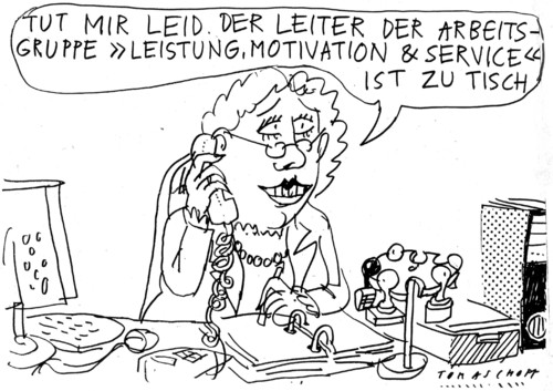 Cartoon: motivation (medium) by Jan Tomaschoff tagged arbeit,job,motivation,service,arbeit,job,motivation,service