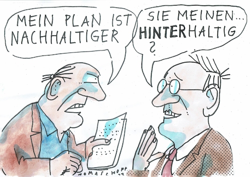 Cartoon: nachhaltig (medium) by Jan Tomaschoff tagged politik,phrasen,nachhaltigkeit,politik,phrasen,nachhaltigkeit