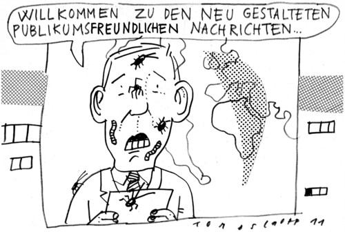 Cartoon: Nachrichten (medium) by Jan Tomaschoff tagged nachrichten,dschungelcamp