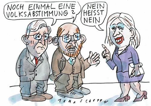 Cartoon: Nein (medium) by Jan Tomaschoff tagged eu,brexit,eu,brexit