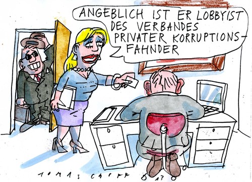 Cartoon: no (medium) by Jan Tomaschoff tagged corruption,lobby,corruption,lobby