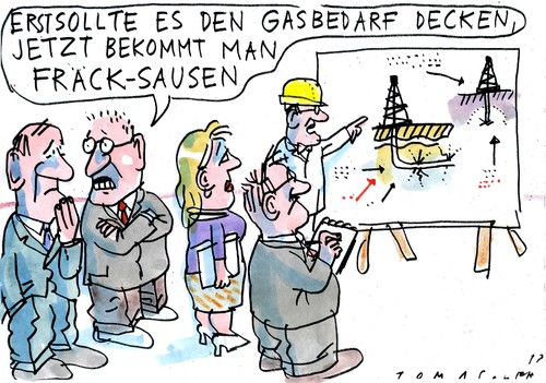 Cartoon: no (medium) by Jan Tomaschoff tagged fracking,fracking
