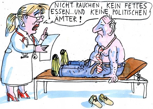Cartoon: no (medium) by Jan Tomaschoff tagged politicians,health,politicians,health
