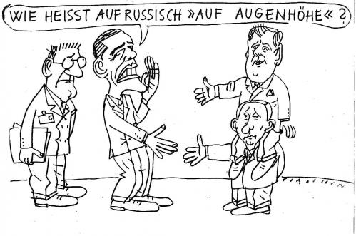 Cartoon: Obama in Russland (medium) by Jan Tomaschoff tagged obama,russland