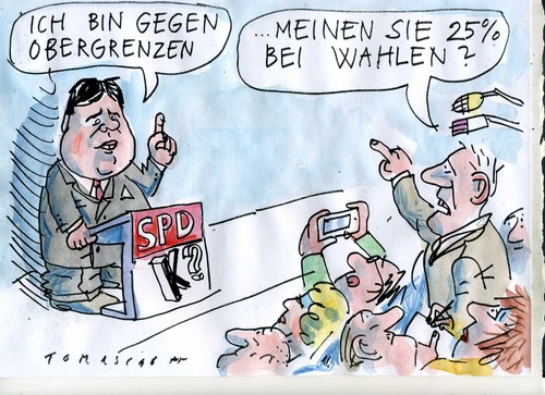 Cartoon: Obergrenze (medium) by Jan Tomaschoff tagged migration,spd,obergrenze,migration,spd,obergrenze