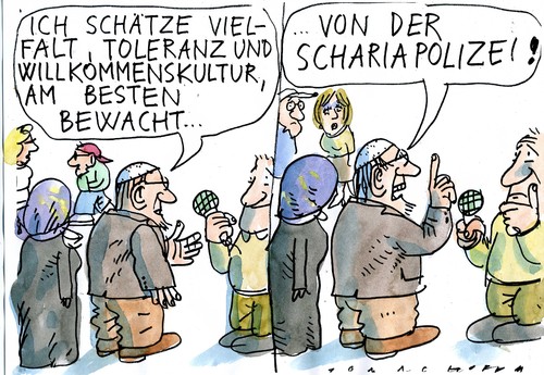 Cartoon: offene Gesellschaft (medium) by Jan Tomaschoff tagged pluralismus,toleranz,pluralismus,toleranz