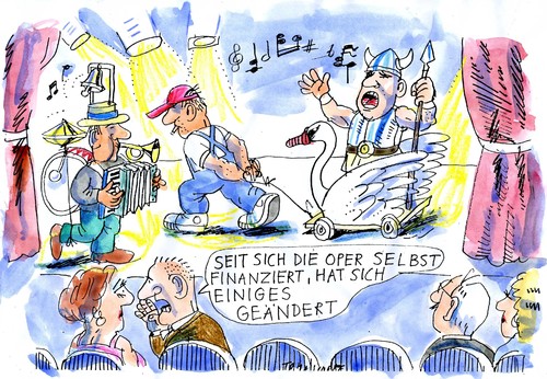 Cartoon: oper (medium) by Jan Tomaschoff tagged oper,finanzierung,kultur,finanzierung,oper,kultur