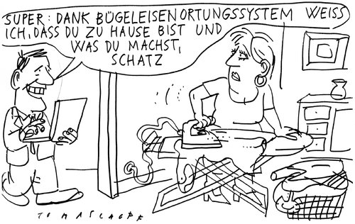 Cartoon: Ortung (medium) by Jan Tomaschoff tagged ortung,gps