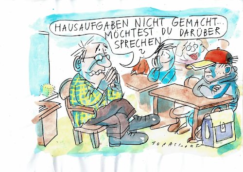 Cartoon: Pädagogik (medium) by Jan Tomaschoff tagged schule,leistung,schule,leistung