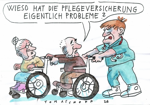 Cartoon: Pflege (medium) by Jan Tomaschoff tagged demografie,pflege,alter,demografie,pflege,alter