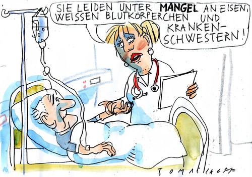 Pflegemangel Von Jan Tomaschoff Politik Cartoon Toonpool 